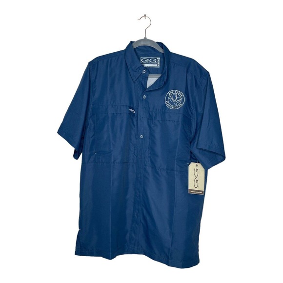 GameGuard Shirts Gameguard Outdoors Large Mens Blue Microfiber